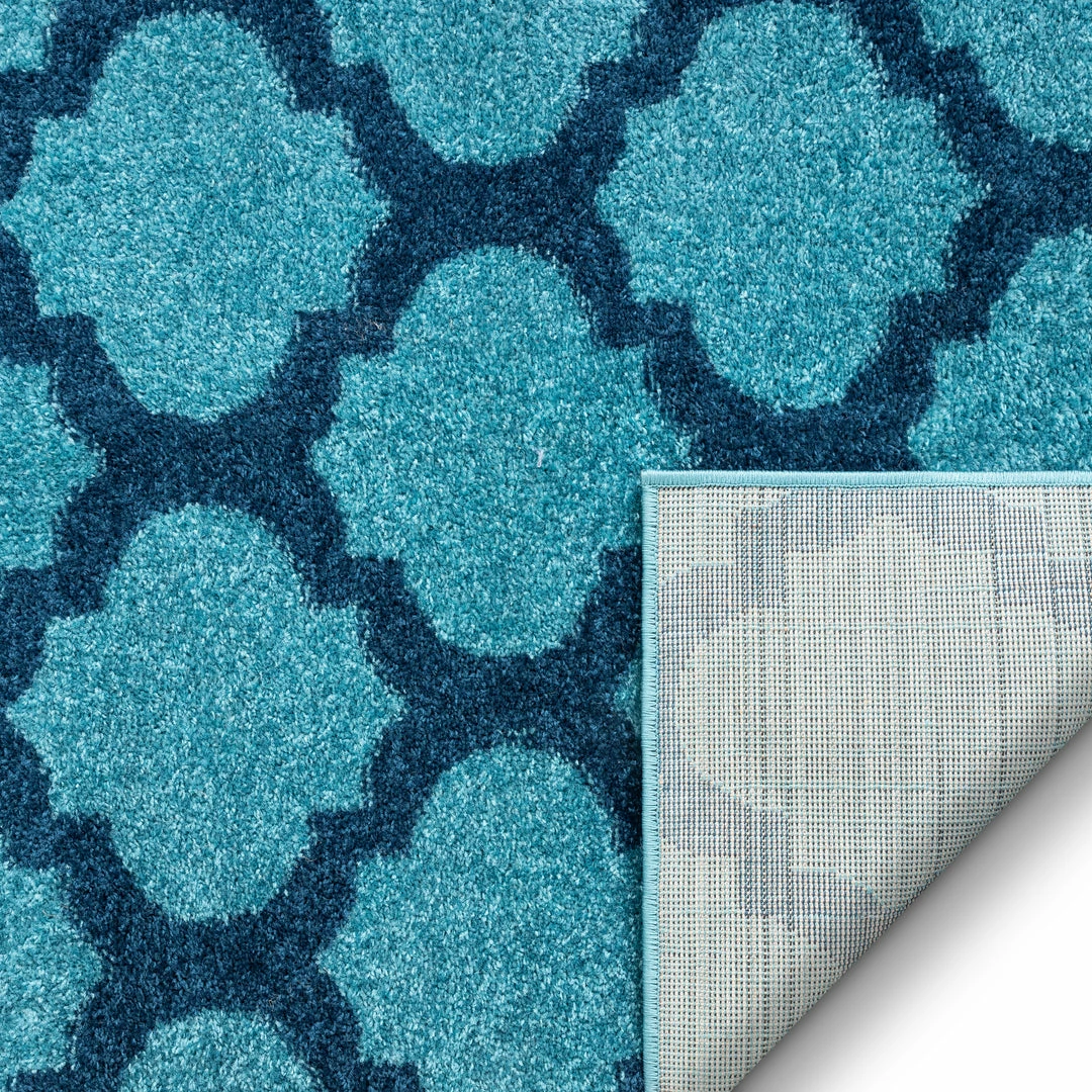 Well Woven Zoe Light Blue Modern Trellis Rug 3 Well Woven Zoe Light Blue Modern Trellis Rug