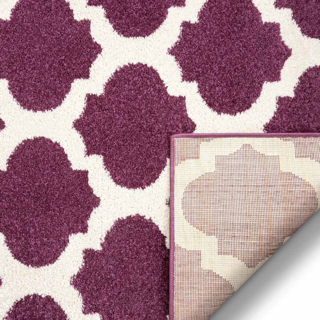 Well Woven Zoe Purple Modern Trellis Rug Geometric 4 Well Woven Zoe Purple Modern Trellis Rug Geometric