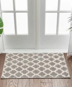 Well Woven Zoe Grey Modern Trellis Rug
