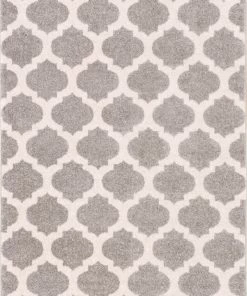 Well Woven Zoe Grey Modern Trellis Rug