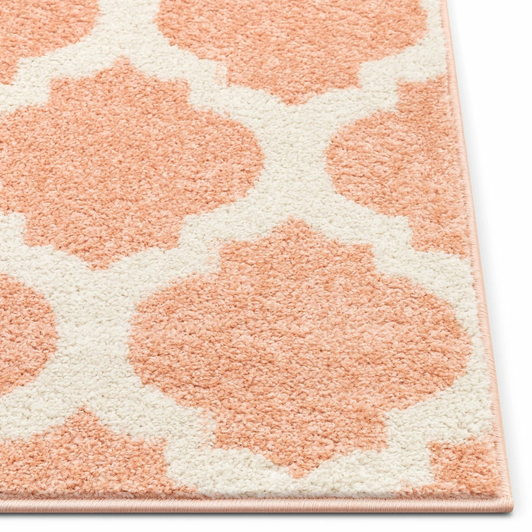Well Woven Zoe Blush Modern Trellis Rug Geometric 4 Well Woven Zoe Blush Modern Trellis Rug Geometric