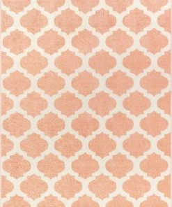 Well Woven Zoe Blush Modern Trellis Rug Geometric