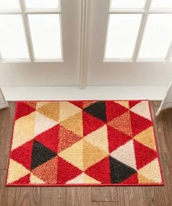 Well Woven Alvin Red Modern Geometric Rug