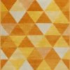 Well Woven Alvin Orange Modern Geometric Rug