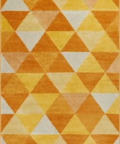 Well Woven Alvin Orange Modern Geometric Rug