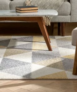 Well Woven Alvin Gold Modern Geometric Rug