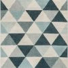 Well Woven Global Alvin Dark Blue Mid-Century Modern Rug