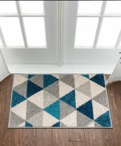 Well Woven Alvin Blue Modern Geometric Rug