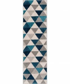 Well Woven Alvin Blue Modern Geometric Rug
