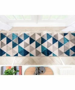 Well Woven Alvin Blue Modern Geometric Rug