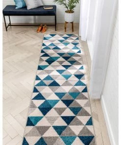 Well Woven Alvin Blue Modern Geometric Rug