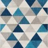 Well Woven Alvin Blue Modern Geometric Rug
