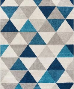 Well Woven Alvin Blue Modern Geometric Rug