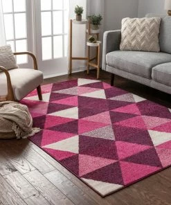 Well Woven Alvin Purple Modern Geometric Rug