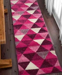 Well Woven Alvin Purple Modern Geometric Rug