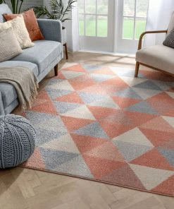 Well Woven Alvin Blush Modern Geometric Rug