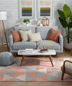 Well Woven Alvin Blush Modern Geometric Rug