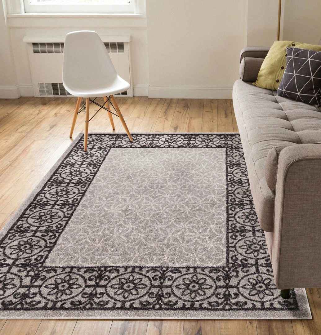 Well Woven Gabby Grey Modern Rug Grey & Silver 6 Well Woven Gabby Grey Modern Rug Grey & Silver