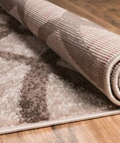 Well Woven 3'x5' Poofy Natural Modern Trellis Rug