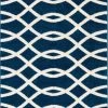 Well Woven Poofy Blue Modern Trellis Rug