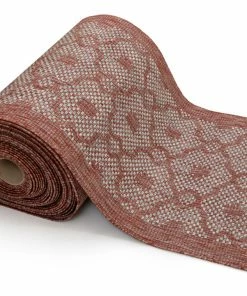 Well Woven Moroccan Sol Custom Size Indoor/Outdoor Runner Lattice Trellis Coral 31 Inch Width X Choose Your Length Hallway Flat-Weave Runner Rug