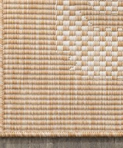 Well Woven Sol Nordic Lattice Trellis Indoor Outdoor Beige Flatweave Rug