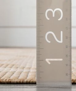 Well Woven Sol Nordic Lattice Trellis Indoor Outdoor Beige Flatweave Rug