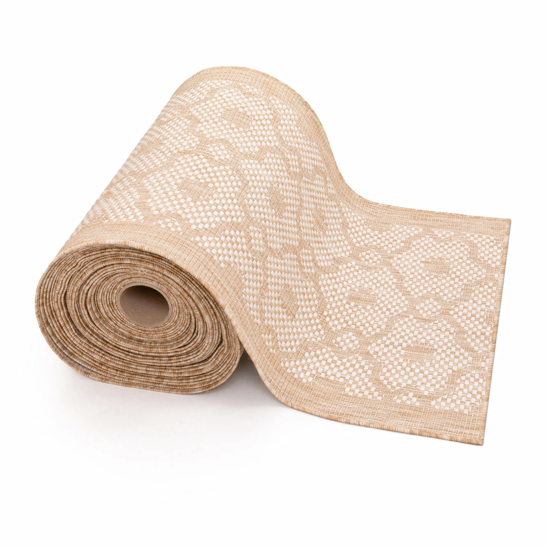 Well Woven Global Custom Size Runner Sol Nordic Geometric Pattern Beige Choose Your Width X Choose Your Length Hallway Indoor/Outdoor Runner Rug 2 Well Woven Global Custom Size Runner Sol Nordic Geometric Pattern Beige Choose Your Width X Choose Your Length Hallway Indoor/Outdoor Runner Rug