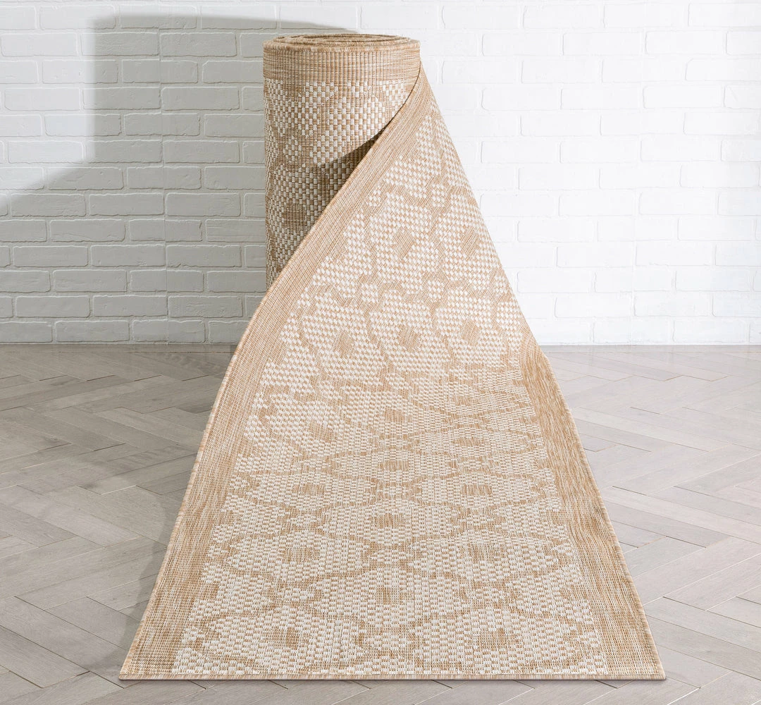 Well Woven Global Custom Size Runner Sol Nordic Geometric Pattern Beige Choose Your Width X Choose Your Length Hallway Indoor/Outdoor Runner Rug 1 Well Woven Global Custom Size Runner Sol Nordic Geometric Pattern Beige Choose Your Width X Choose Your Length Hallway Indoor/Outdoor Runner Rug