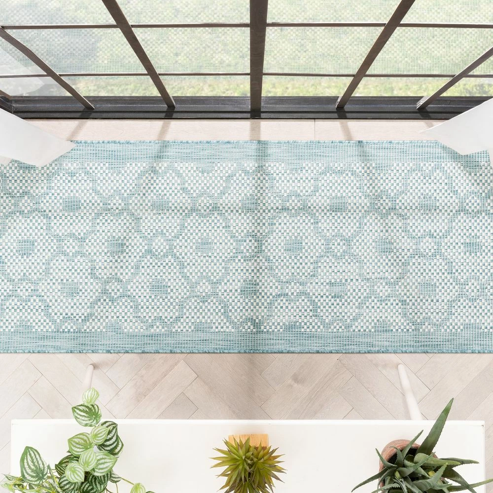 Well Woven Sol Nordic Lattice Trellis Indoor Outdoor Light Blue Flatweave Rug 14 Well Woven Sol Nordic Lattice Trellis Indoor Outdoor Light Blue Flatweave Rug