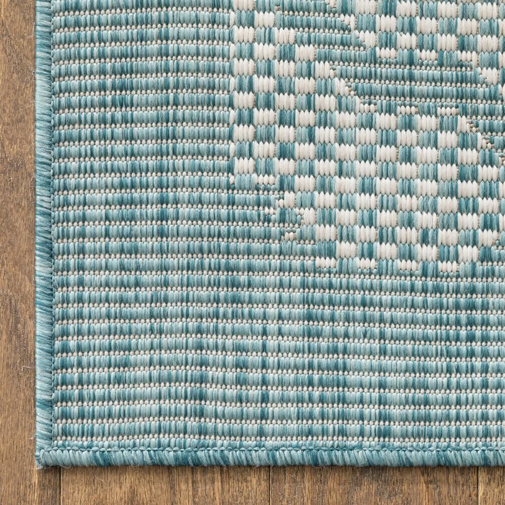 Well Woven Sol Nordic Lattice Trellis Indoor Outdoor Light Blue Flatweave Rug 9 Well Woven Sol Nordic Lattice Trellis Indoor Outdoor Light Blue Flatweave Rug