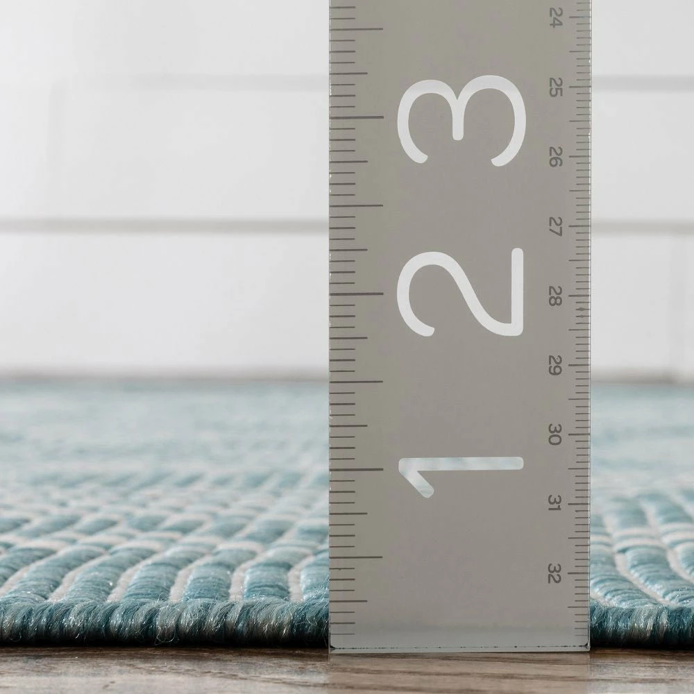 Well Woven Sol Nordic Lattice Trellis Indoor Outdoor Light Blue Flatweave Rug 8 Well Woven Sol Nordic Lattice Trellis Indoor Outdoor Light Blue Flatweave Rug