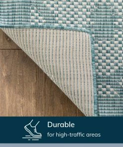 Well Woven Sol Nordic Lattice Trellis Indoor Outdoor Light Blue Flatweave Rug 20 Well Woven Sol Nordic Lattice Trellis Indoor Outdoor Light Blue Flatweave Rug