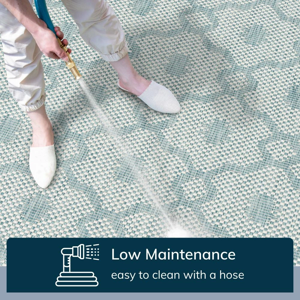 Well Woven Sol Nordic Lattice Trellis Indoor Outdoor Light Blue Flatweave Rug 2 Well Woven Sol Nordic Lattice Trellis Indoor Outdoor Light Blue Flatweave Rug