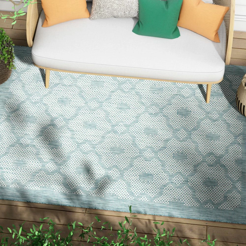 Well Woven Sol Nordic Lattice Trellis Indoor Outdoor Light Blue Flatweave Rug 1 Well Woven Sol Nordic Lattice Trellis Indoor Outdoor Light Blue Flatweave Rug