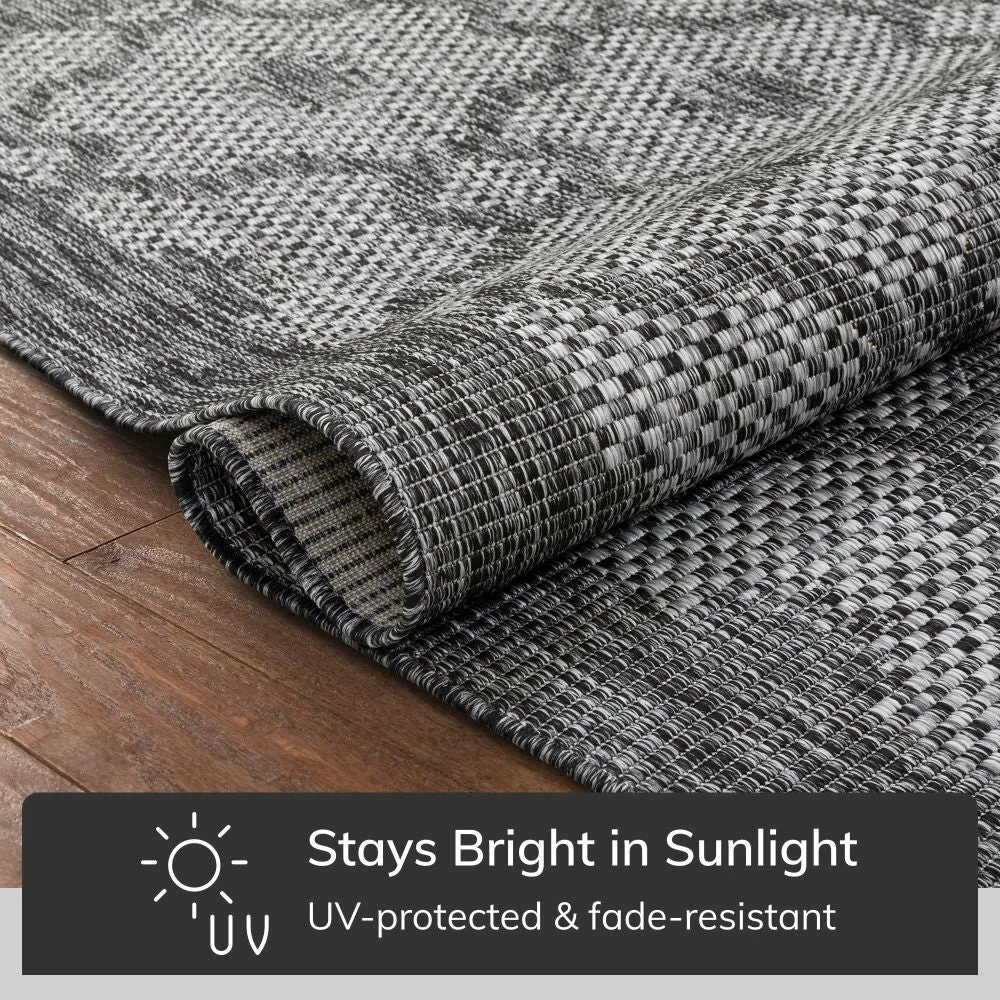 Well Woven Sol Lattice Trellis Indoor Outdoor Grey Flatweave Rug 5 Well Woven Sol Lattice Trellis Indoor Outdoor Grey Flatweave Rug