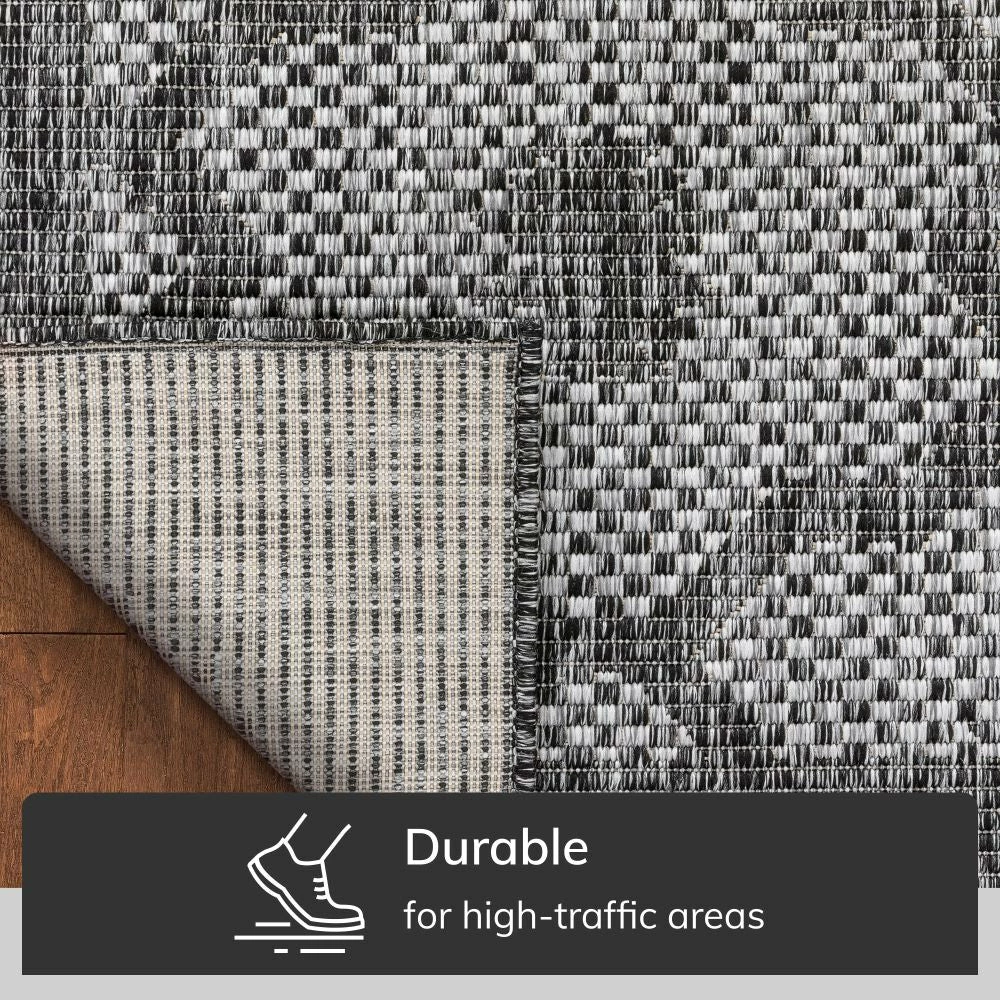 Well Woven Sol Lattice Trellis Indoor Outdoor Grey Flatweave Rug 7 Well Woven Sol Lattice Trellis Indoor Outdoor Grey Flatweave Rug