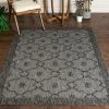 Well Woven Sol Lattice Trellis Indoor Outdoor Grey Flatweave Rug