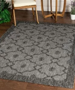 Well Woven Sol Lattice Trellis Indoor Outdoor Grey Flatweave Rug 17 Well Woven Sol Lattice Trellis Indoor Outdoor Grey Flatweave Rug