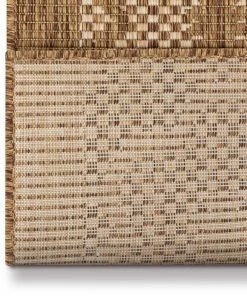 Well Woven Sol Custom Size Indoor/Outdoor Runner Lattice Trellis Brown 31 Inch Width X Choose Your Length Hallway Flat-Weave Runner Rug Moroccan