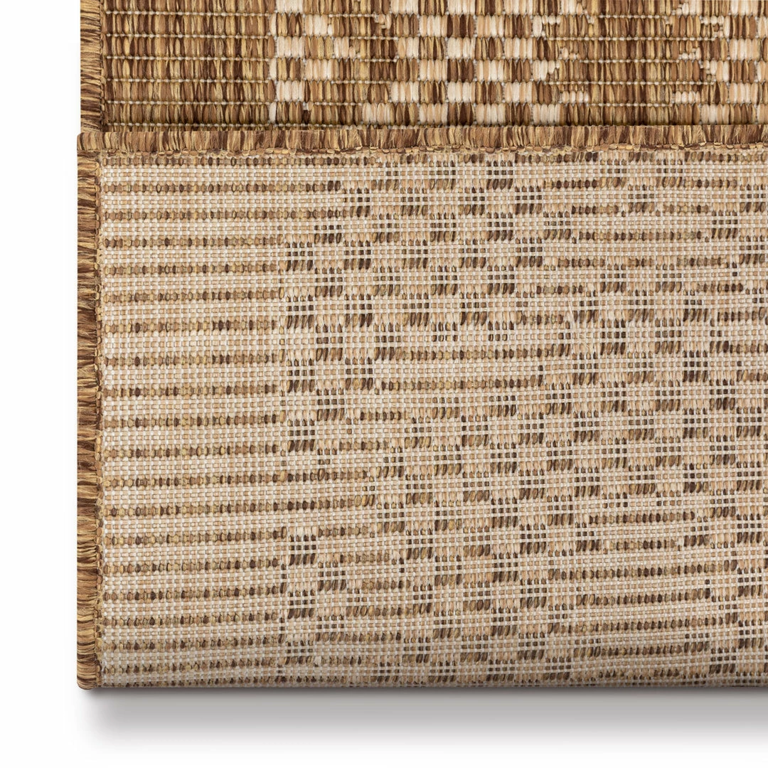 Well Woven Sol Custom Size Indoor/Outdoor Runner Lattice Trellis Brown 31 Inch Width X Choose Your Length Hallway Flat-Weave Runner Rug Moroccan 2 Well Woven Sol Custom Size Indoor/Outdoor Runner Lattice Trellis Brown 31 Inch Width X Choose Your Length Hallway Flat-Weave Runner Rug Moroccan