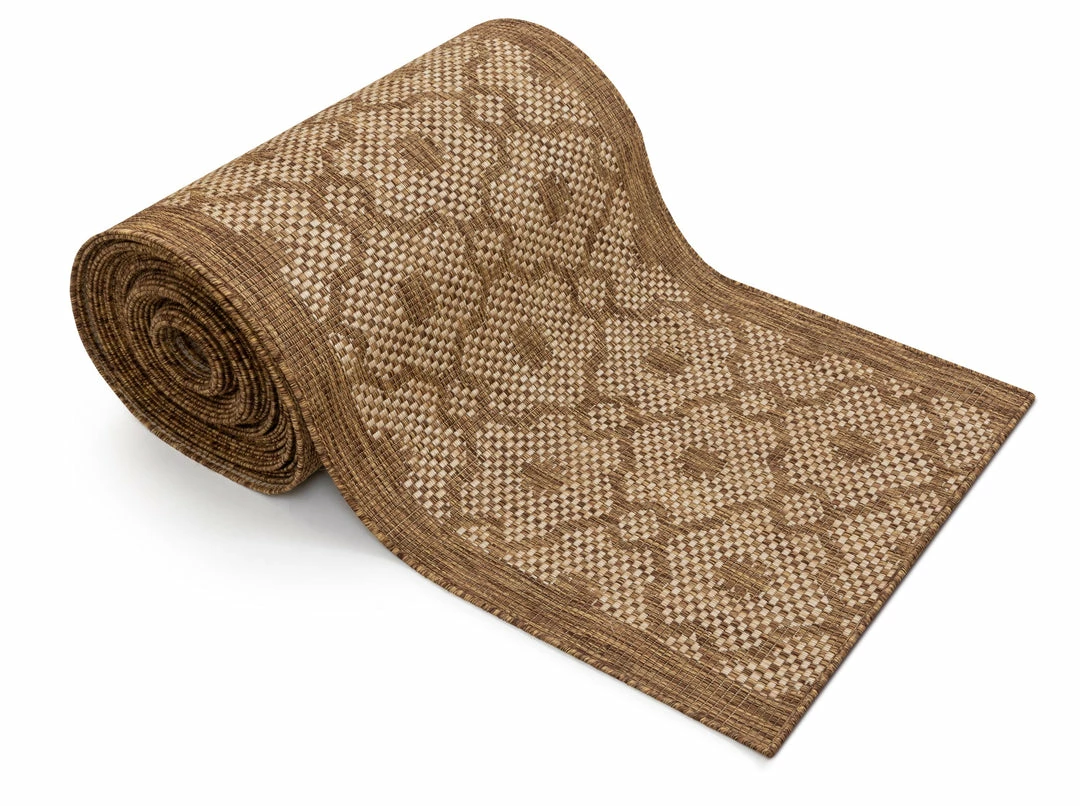 Well Woven Sol Custom Size Indoor/Outdoor Runner Lattice Trellis Brown 31 Inch Width X Choose Your Length Hallway Flat-Weave Runner Rug Moroccan 3 Well Woven Sol Custom Size Indoor/Outdoor Runner Lattice Trellis Brown 31 Inch Width X Choose Your Length Hallway Flat-Weave Runner Rug Moroccan