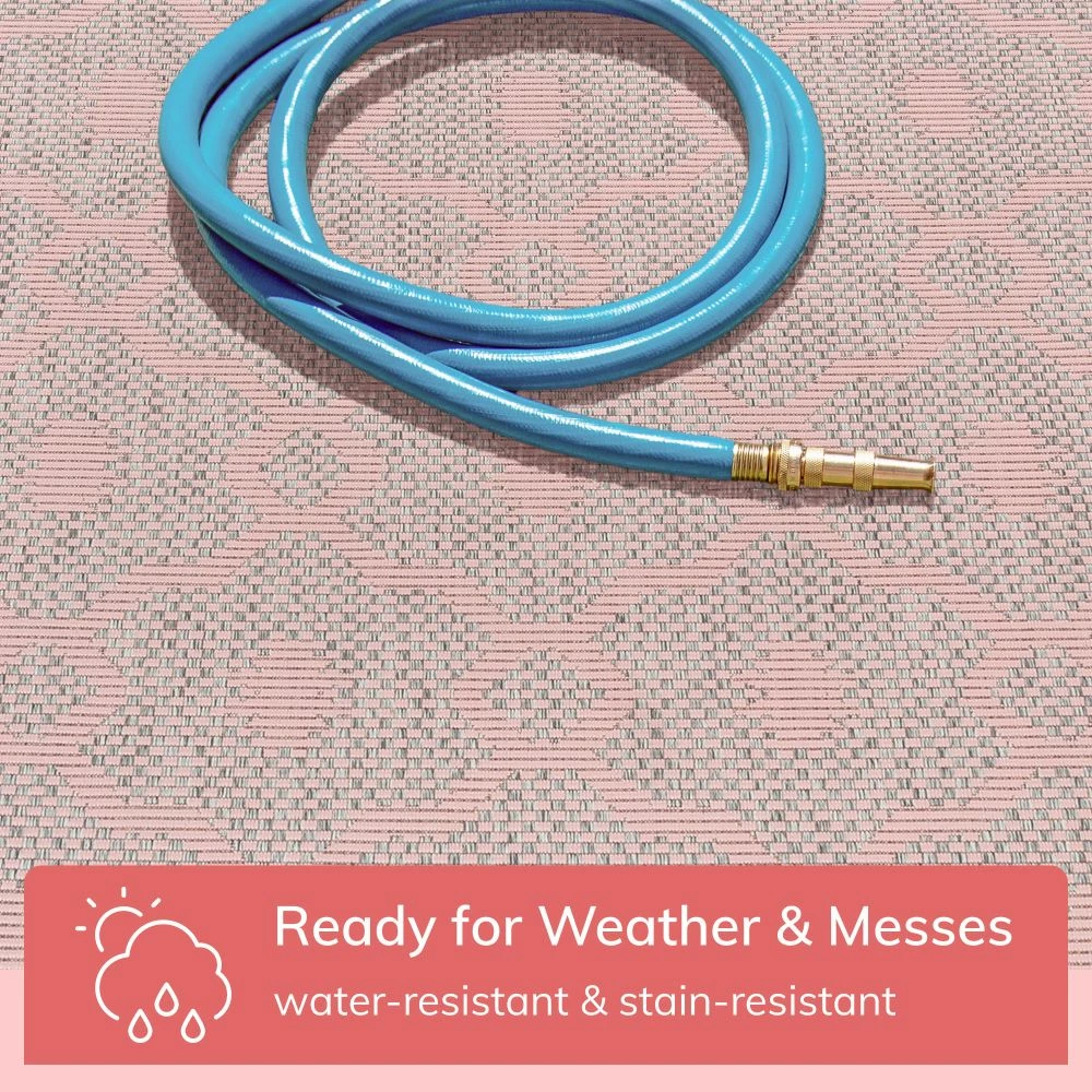 Well Woven Sol Lattice Trellis Indoor Outdoor Blush Flatweave Rug 3 Well Woven Sol Lattice Trellis Indoor Outdoor Blush Flatweave Rug