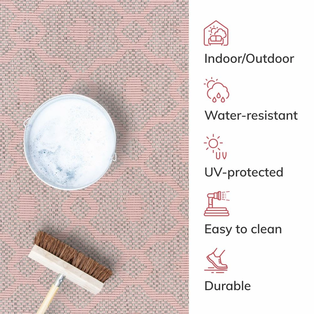 Well Woven Sol Lattice Trellis Indoor Outdoor Blush Flatweave Rug 6 Well Woven Sol Lattice Trellis Indoor Outdoor Blush Flatweave Rug