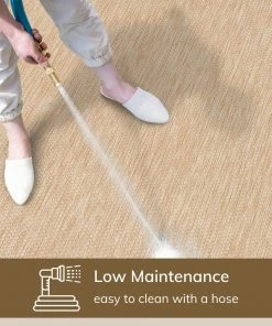 Well Woven Leif Nordic Geometric Pattern Indoor Outdoor Natural Flatweave Rug