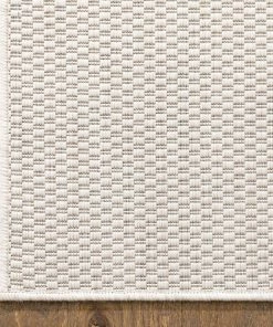 Well Woven Leif Nordic Geometric Pattern Indoor Outdoor Ivory Flatweave Rug