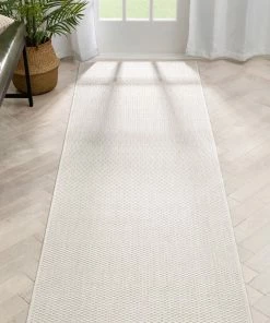 Well Woven Leif Nordic Geometric Pattern Indoor Outdoor Ivory Flatweave Rug