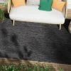 Well Woven Leif Nordic Geometric Pattern Indoor Outdoor Anthracite Flatweave Rug