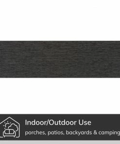 Well Woven Leif Nordic Geometric Pattern Indoor Outdoor Anthracite Flatweave Rug