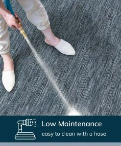 Well Woven Leif Nordic Geometric Pattern Indoor Outdoor Blue Flatweave Rug